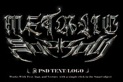 Elegant Metal Chrome Text Effect, a Layer Style Add-On by one-touch (Thumbnail 1 of 3)
