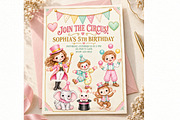 Watercolor Circus Animals, an Animal Illustration by Villa 11 Estudio (Thumbnail 6 of 8)