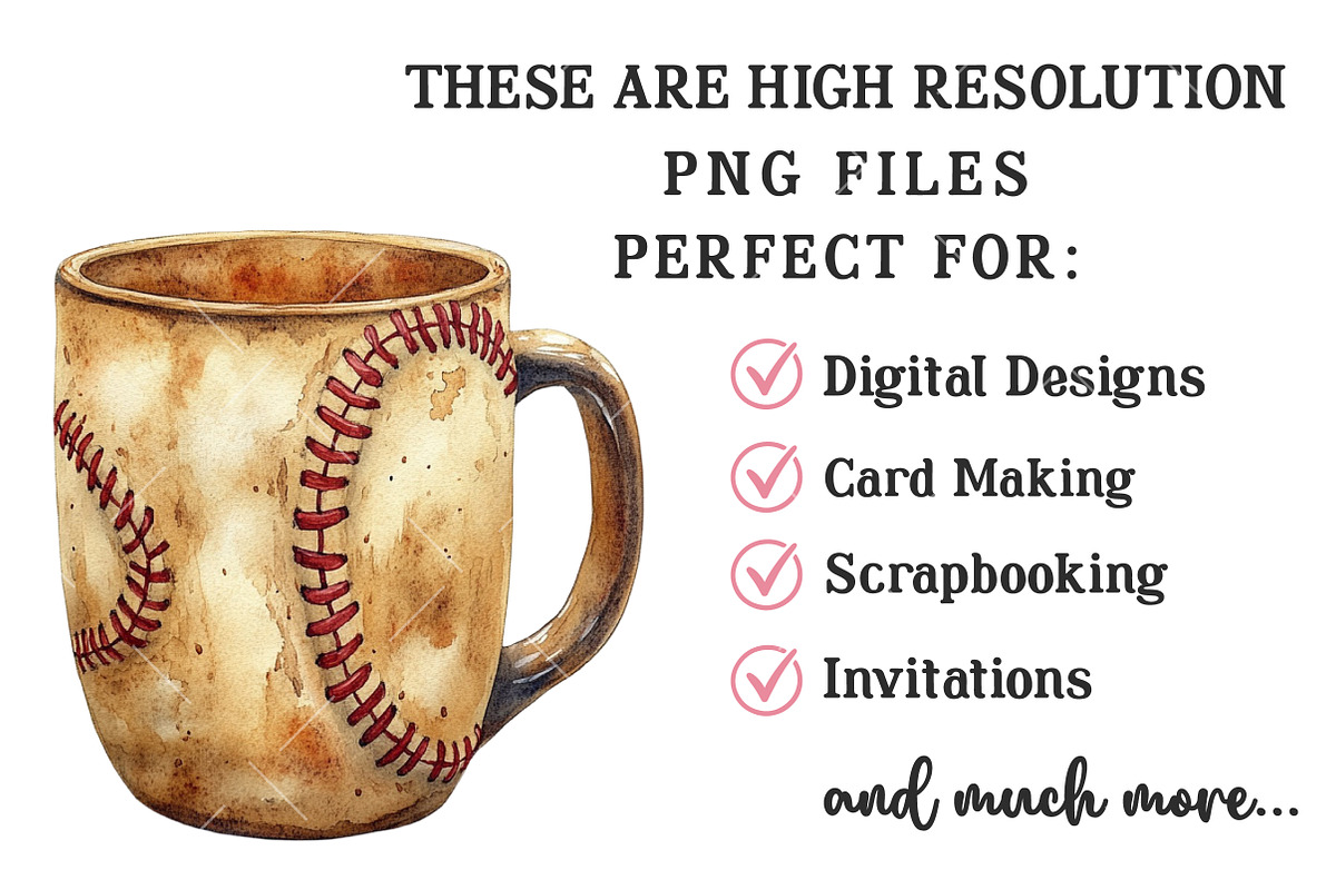 Watercolor Baseball Clipart, an Illustration by OK Design (Photo 4 of 6)