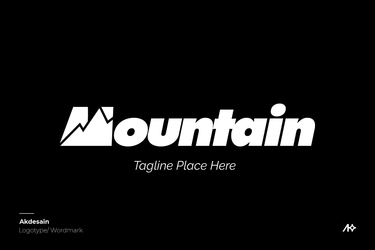 Mountain Wordmark Logo, a Branding & Logo Template by Akdesain