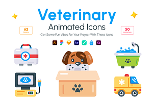 Animated Veterinary Icons, a Duotone Icon by Prosymbols