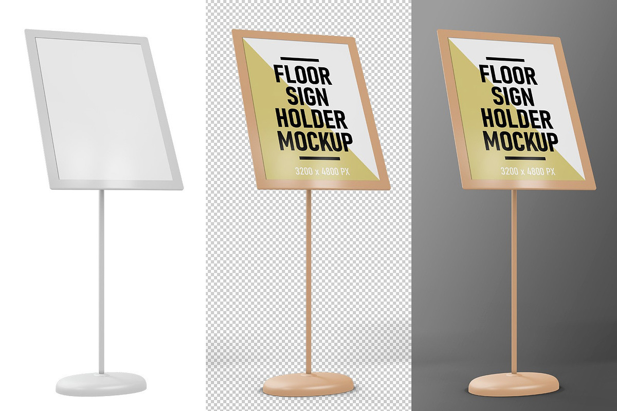 Floor Sign Holder Mockup, a Mockup by Medialoot (Photo 3 of 4)