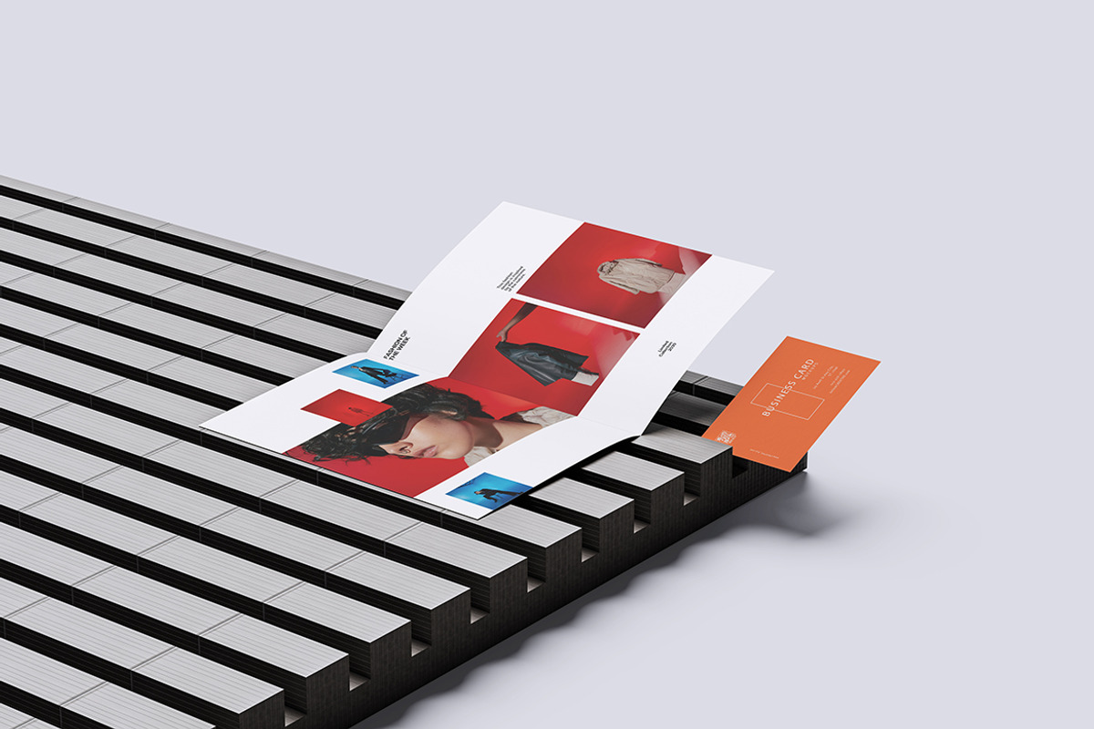 A5 brochure and Business Card Mockup, a Brochure Template by Creative_A23 (Photo 2 of 4)