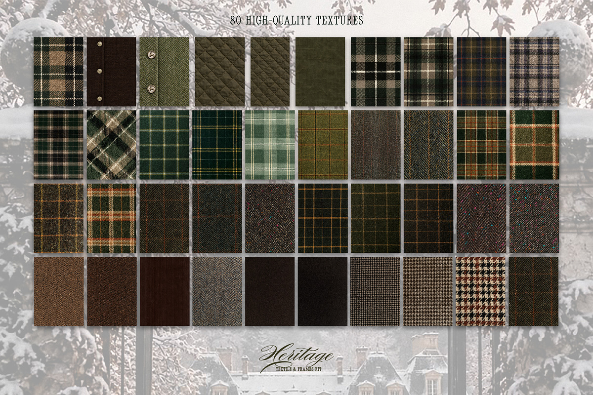 Heritage Textile & Frames Kit, an Object Graphic by Hello Muse (Photo 11 of 14)