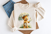 Whimsical Daisy Teddy Bear Clipart, a Seasonal Illustration by Craft Nest (Thumbnail 8 of 12)