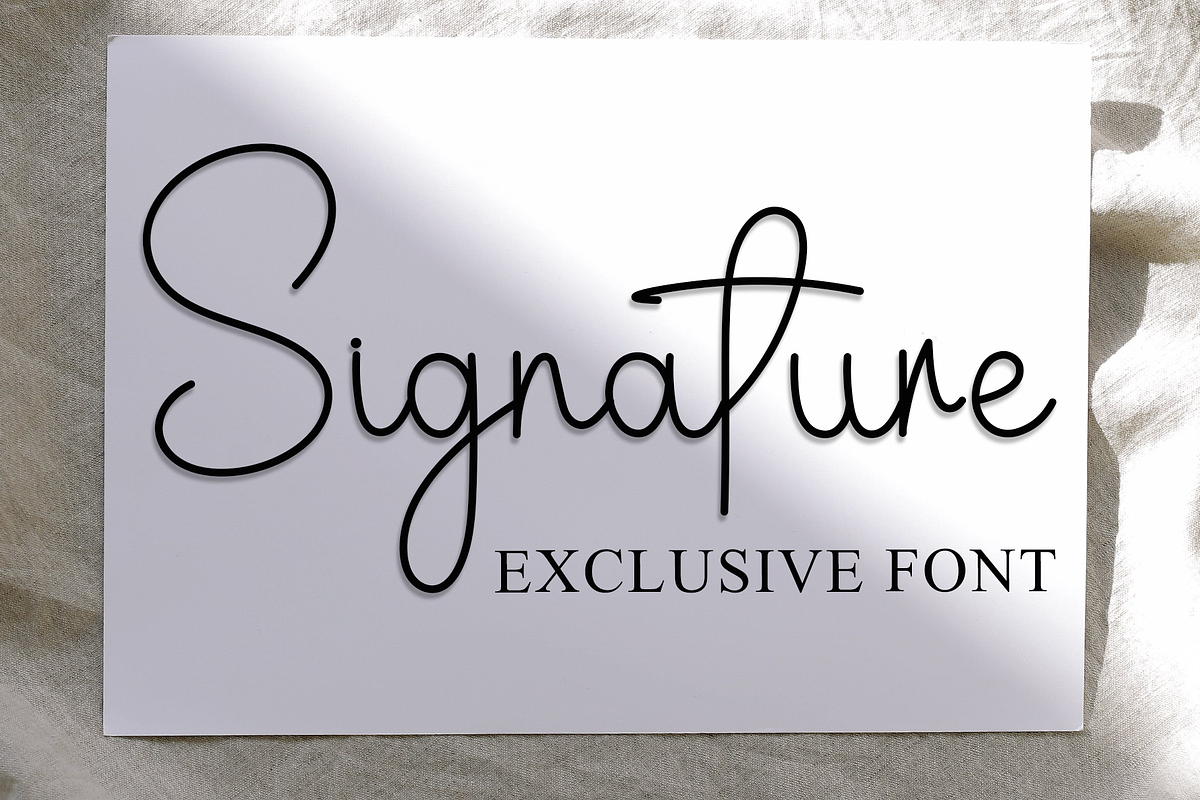Simple Signature, a Font by InermediaSTUDIO (Photo 5 of 7)
