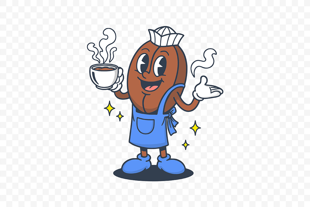 Coffee Bean Character Mascot, a Person Illustration by Partikusi Design (Photo 3 of 3)