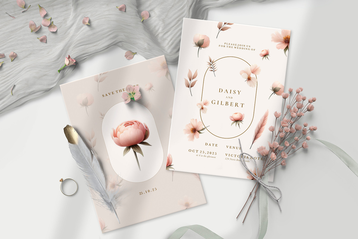 60 Floral Wedding Card, an Invitation Template by EvitePapery (Photo 5 of 15)