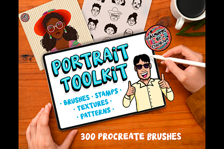 Huge Procreate Portrait Toolkit