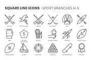 Square line icons, an Outline Icon by Howcolour (Thumbnail 28 of 85)