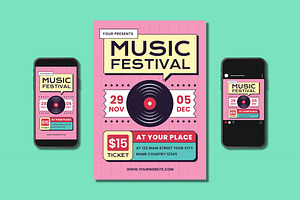 Music Festival Flyer Set