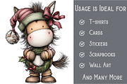 Whimsical Christmas Horse Clipart, an Illustration by Pixels.Craft (Thumbnail 5 of 6)