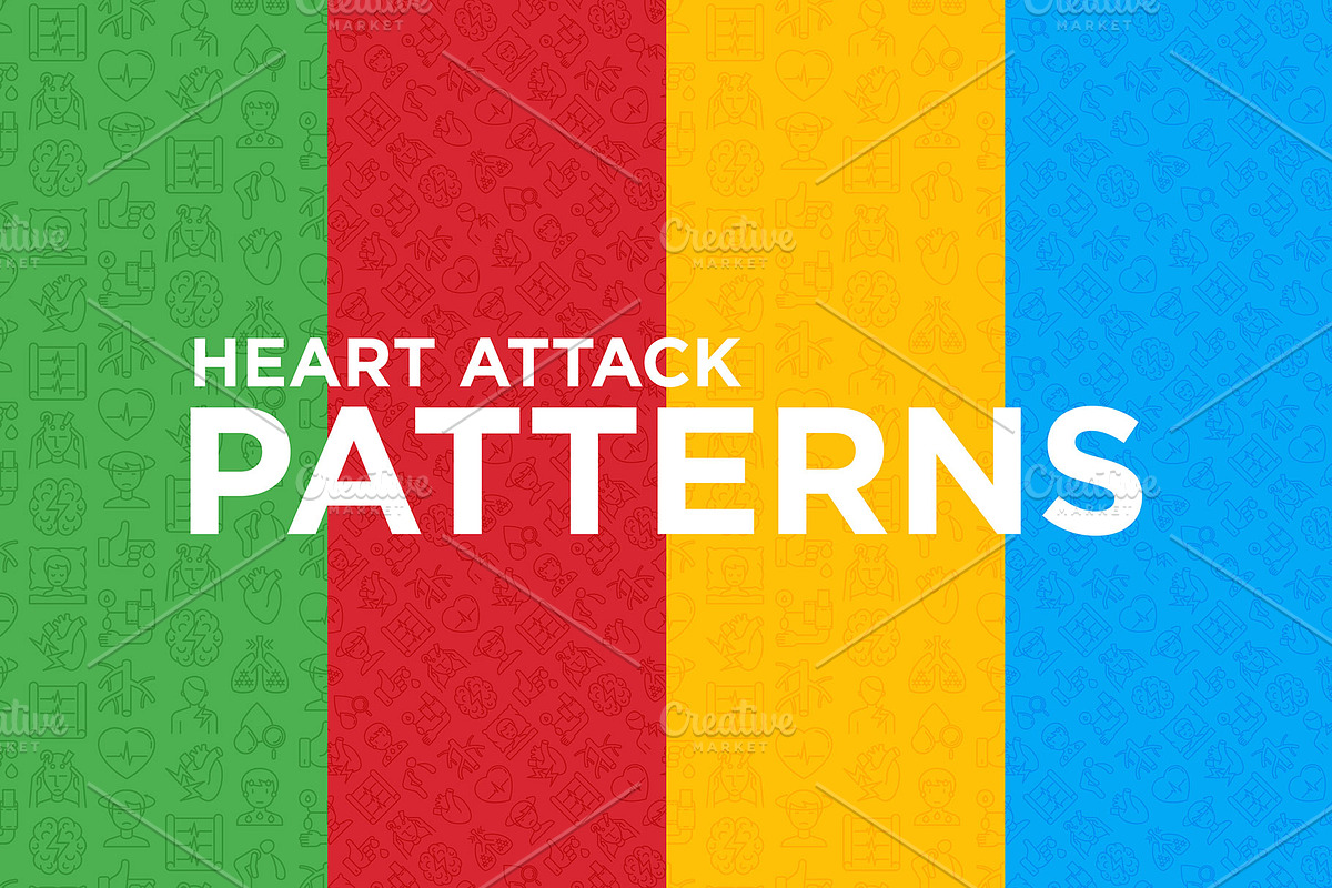 Heart Attack Patterns Collection, a Pattern Graphic by Alex Blogoodf (Photo 6 of 9)
