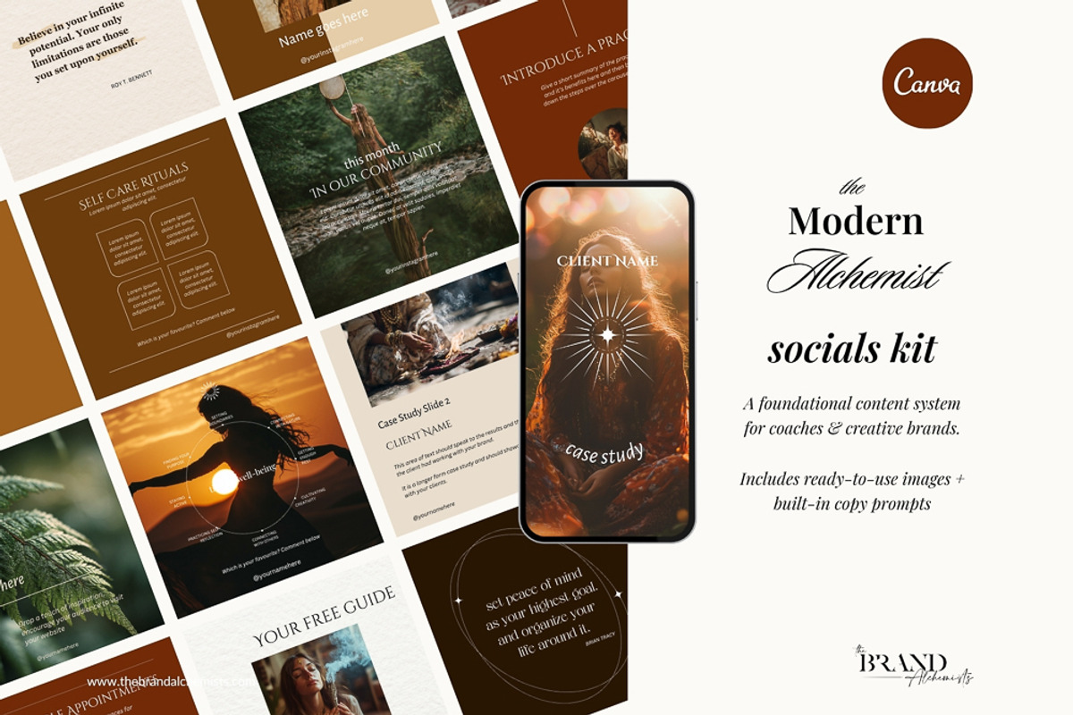 Modern Alchemist Instagram Templates, a Social Media Template by The Brand Alchemists (Photo 1 of 13)