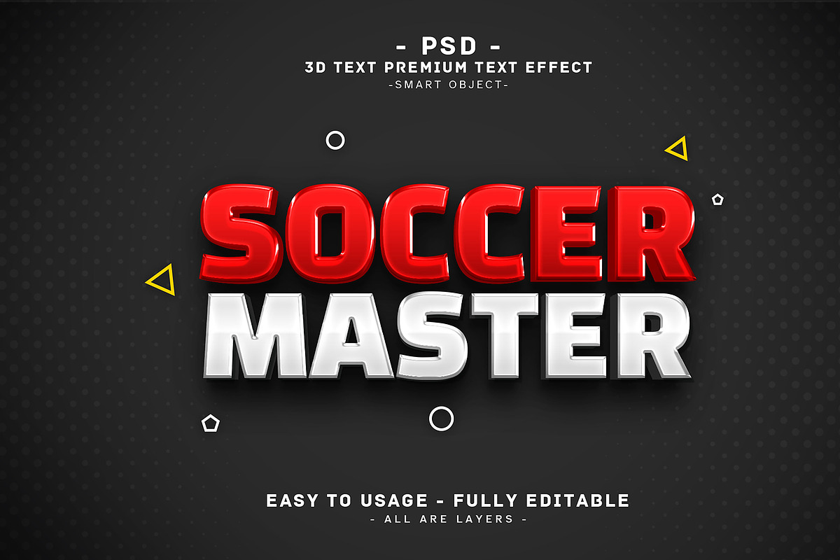Soccer Master PSD 3D Text Effect, a Layer Style Add-On by Md Jahidul99