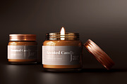 Amber Glass Candle Jar Mockups, a Packaging Mockup by pmvch (Thumbnail 9 of 26)
