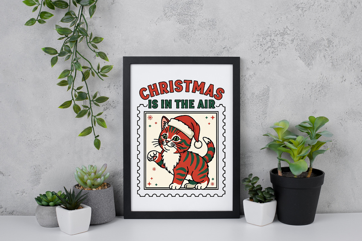Christmas postage stamp Christmas, an Illustration by Daily.Designs (Photo 5 of 5)