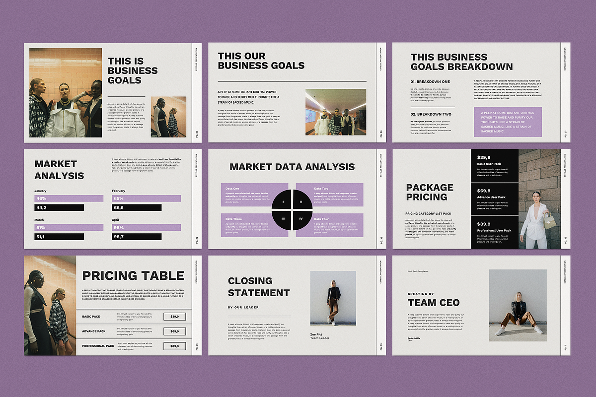 Estelle Pitchdeck - Powerpoint, a Presentation Template by Surotype (Photo 6 of 10)