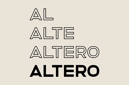 Altero – Font Family, a Font by Stefano Giliberti