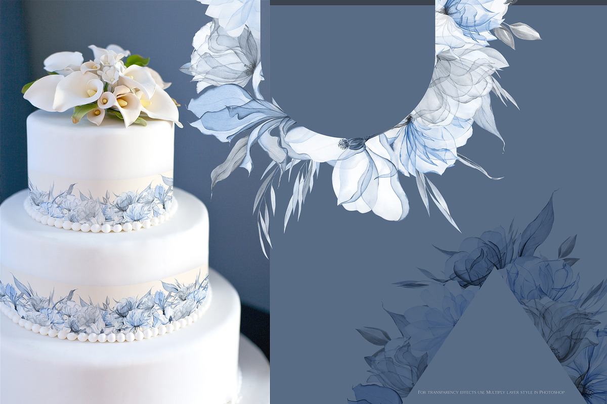 Icy Blue  - Transparent flowers, an Object Illustration by Olga Koelsch (Photo 4 of 16)