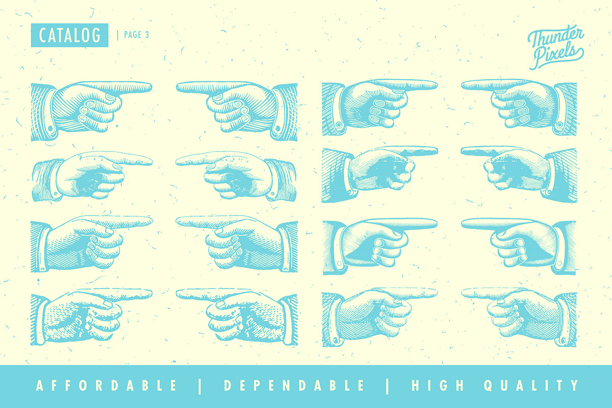 Hand Pointers & Indexes - BRMV 01, an Illustration by Thundr Co. (Photo 5 of 12)
