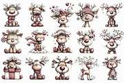 Whimsical Reindeer Clipart, an Illustration by Libby Wishes (Thumbnail 3 of 6)