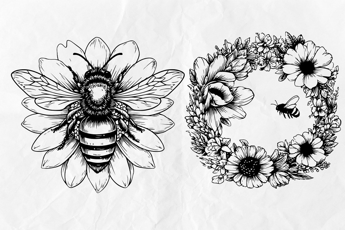 Honeycomb Bee SVG Bundle for Laser, an Object Graphic by Dervik Art Store (Photo 4 of 7)