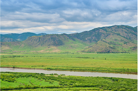 View of the Selenga River from Mount