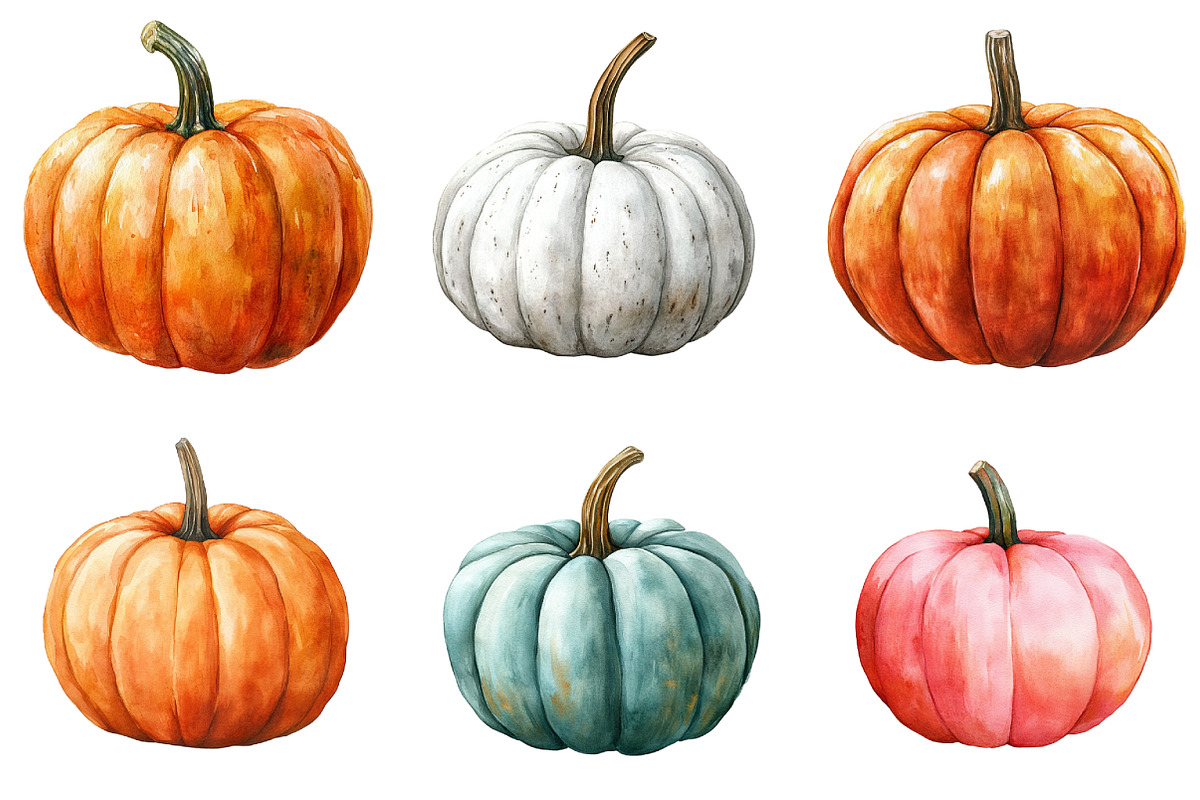 Whimsy Pumpkin Clipart, an Illustration by Daily.Designs (Photo 4 of 5)