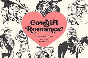 Cowgirl Love Western Illustrations