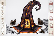 Halloween Witch Hat Lantern Cut File, an Object Graphic by WoodoraCut (Thumbnail 5 of 9)