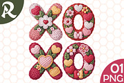 Cute Faux Crochet XOXO Valentine PNG, an Illustration by RobertsArt (Thumbnail 1 of 4)