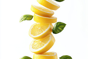Tower of lemon slices from a flying, an Abstract Photo by Pixeness Studio