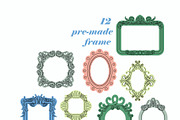 FRAME decorative borders, a Decorative Illustration by Elliko shop (Thumbnail 3 of 10)