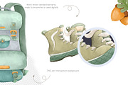 Summer camping  digital clipart, a Seasonal Illustration by Mespilia (Thumbnail 2 of 3)