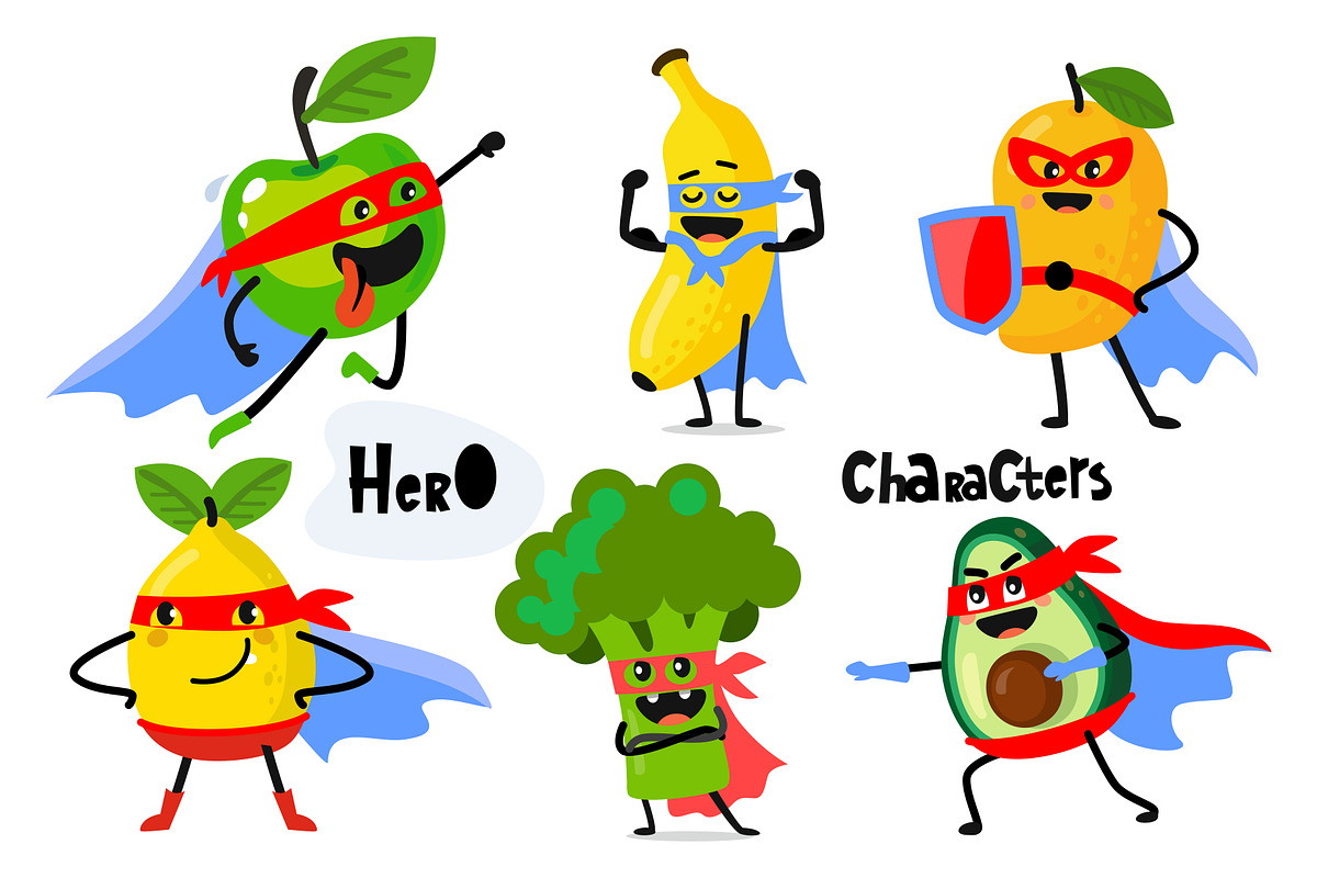 Cool fruits vector set, a Food Illustration by bioraven (Photo 4 of 11)