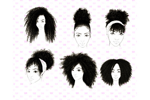 Curly Hair Stamps Brushes Procreate