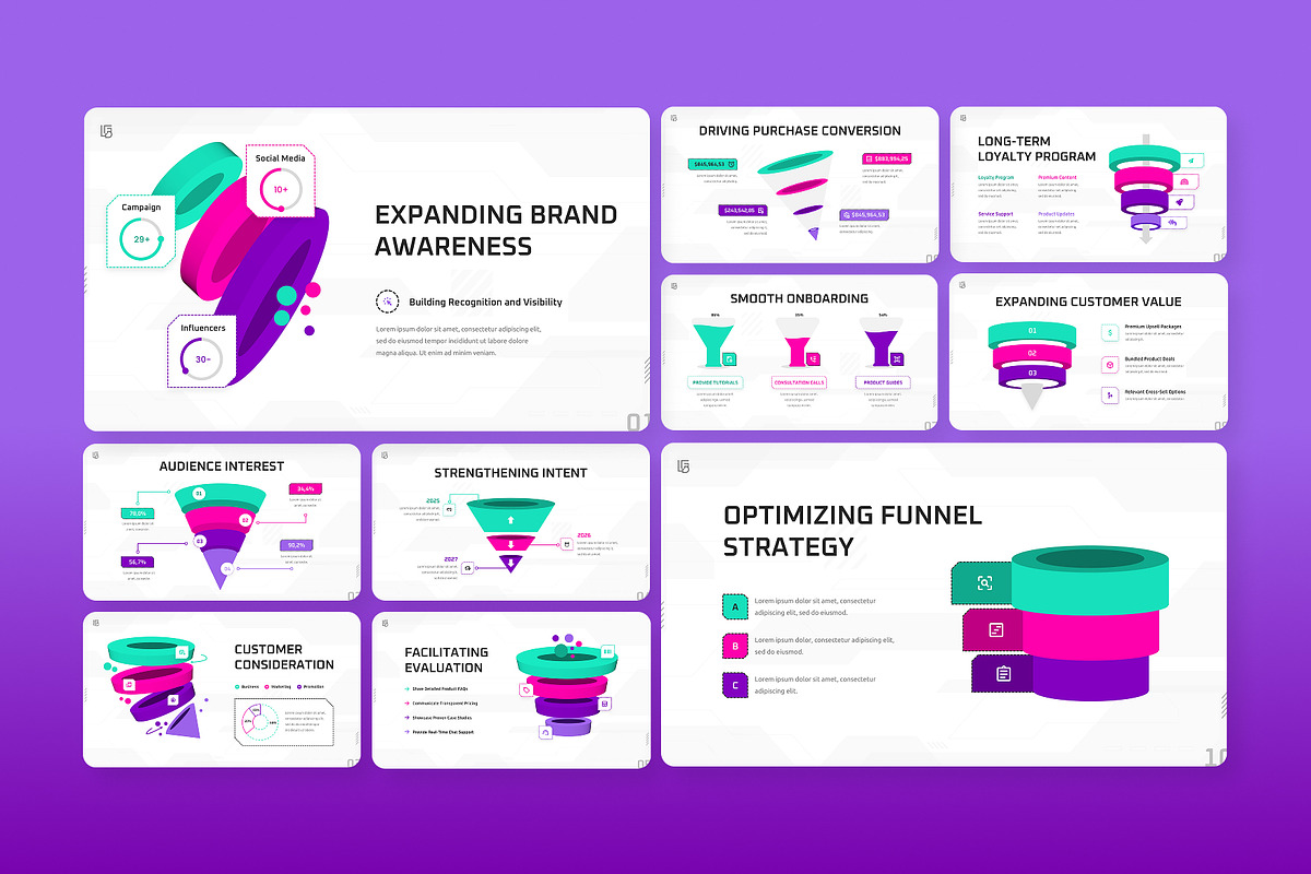 Marketing Funnel Infographic Slides preview 3