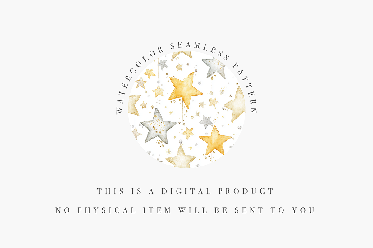 Christmas Star Seamless Pattern, a Decorative Illustration by Pati Charm Studio (Photo 4 of 7)