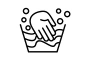 Hand Wash Line Icon, an Icon by Pexelpy (Thumbnail 1 of 2)