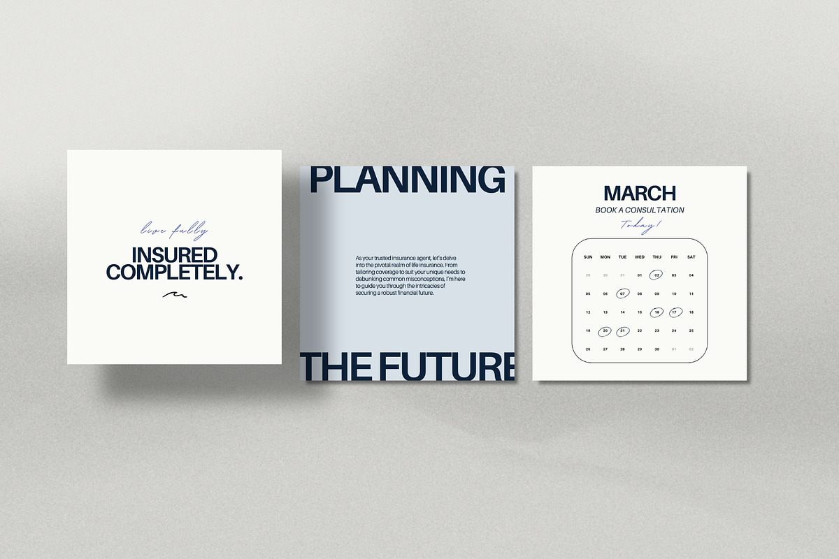 Insurance Agent Instagram Templates, a Social Media Template by Terraa Studio Design (Photo 4 of 9)