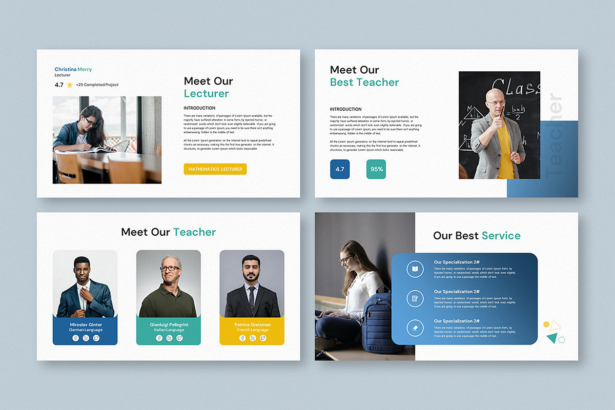 Education Presentation Template, a Presentation Template by Slide_Genius1 (Photo 3 of 6)