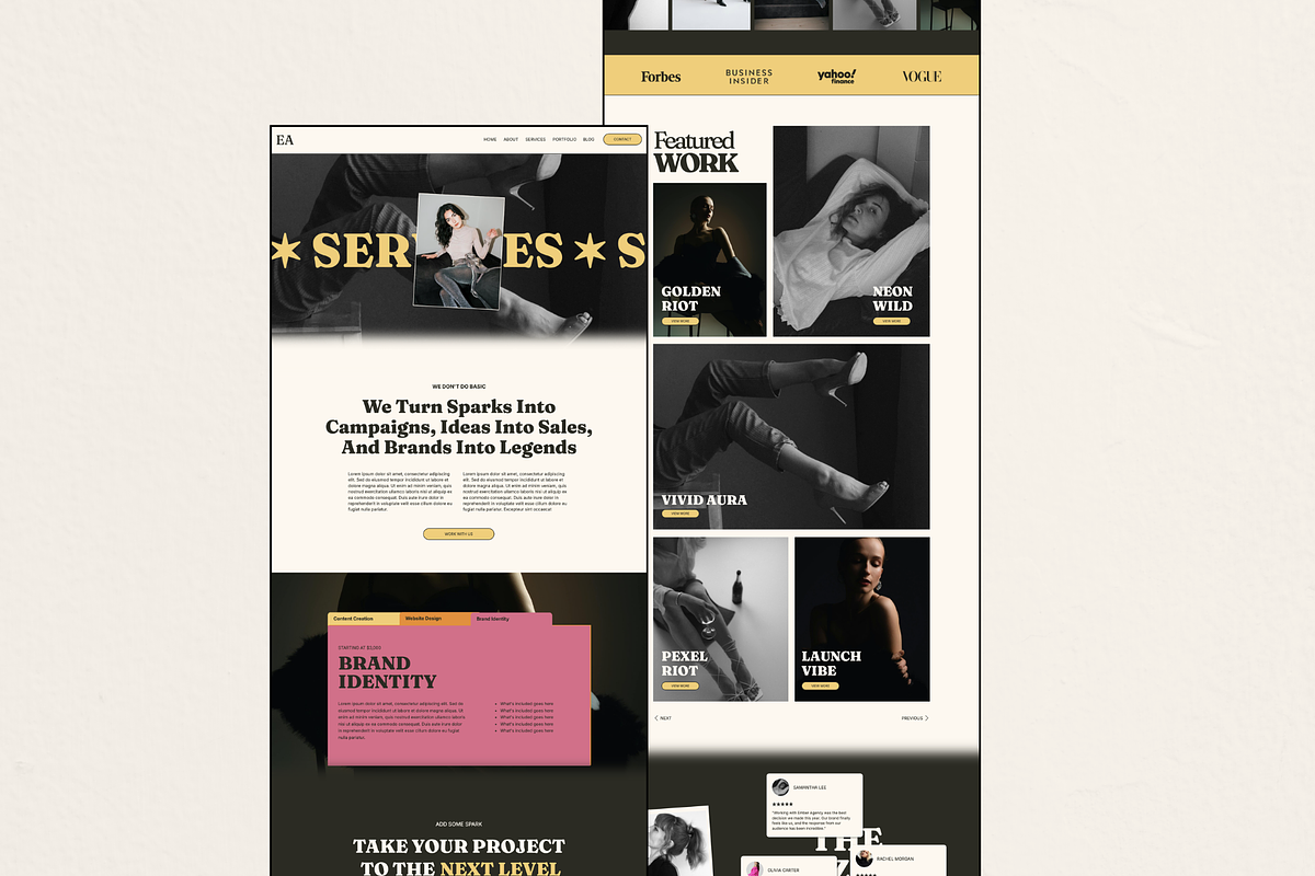 Bold Yellow Showit Agency Template, a Squarespace Template by Breah Designs (Photo 2 of 10)