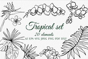 Tropical set SVG, an Object Graphic by mArtstore (Thumbnail 1 of 5)