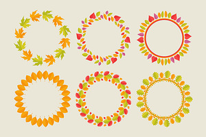 Autumn Leaves Vector Brushes Set