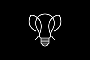 creative lamp minimalist line logo, a Branding & Logo Template by devastd