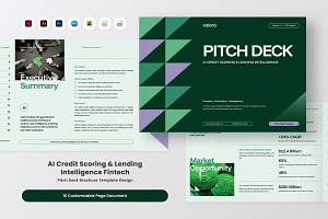AI Credit Scoring Fintech Pitch Deck, a Brochure Template by productype1
