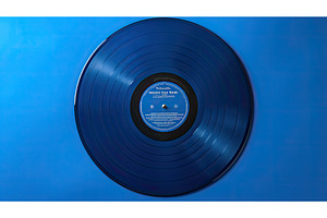 vinyl blue cover ai generated, a Background Photo by pikepicture