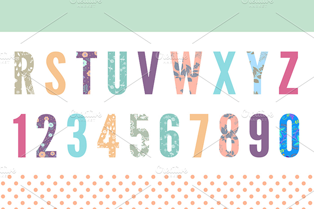 Floral alphabet & Figures preview 3