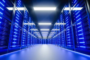 Server room interior in datacenter, a Technology Photo by Daniel Megias